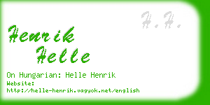 henrik helle business card